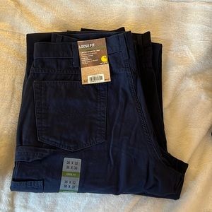 Carhartt Loose Fit Canvas Carpenter Jean Navy Blue 36” x 32” Pant